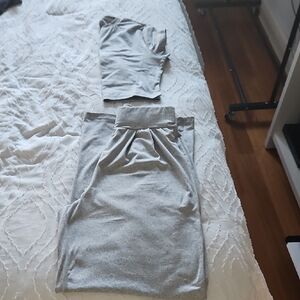 Gray Two-Piece Loungewear Set